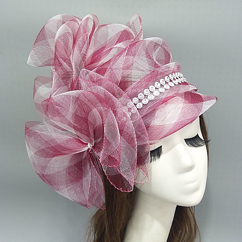 

Net Fascinators / Hats / Headwear with Bowknot / Ruching / Side-Draped 1 Piece Wedding / Special Occasion Headpiece
