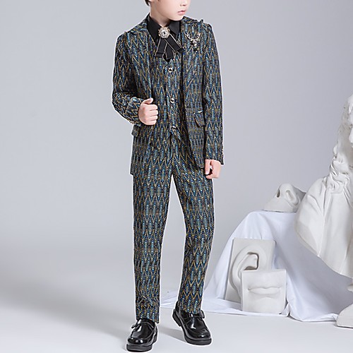 

Dark Navy Polyester Ring Bearer Suit - 1 Piece Includes Coat / Vest / Shirt