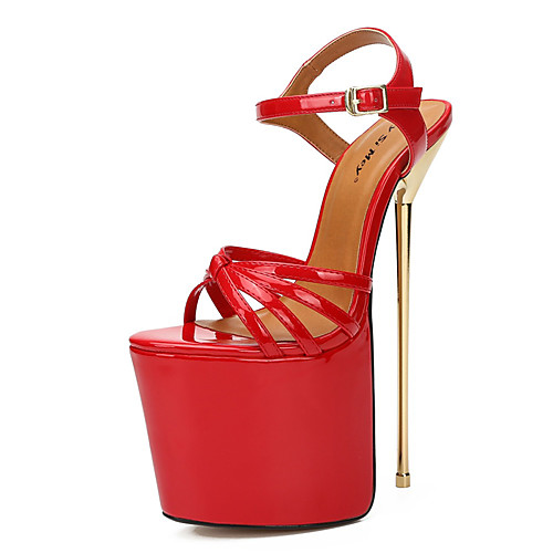 

Women's Heels Stiletto Heel Open Toe Synthetics Sweet / Minimalism Summer / Spring & Summer Black / White / Red / Wedding