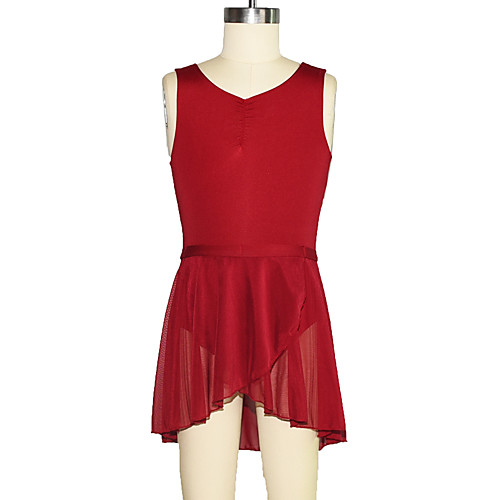 

Kids' Dancewear Leotards Girls' Training Mesh / Lycra Split / Gore Sleeveless Natural Skirts