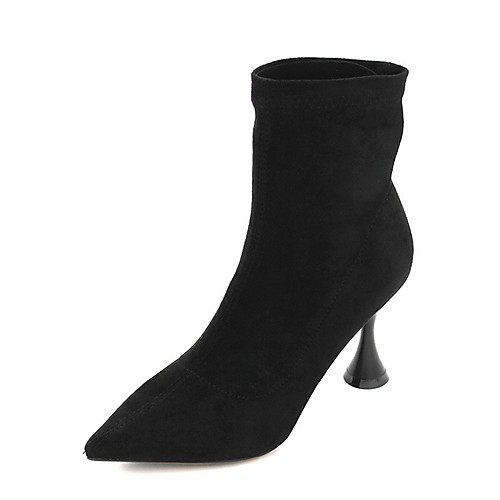 

Women's Boots Stiletto Heel Pointed Toe PU Booties / Ankle Boots Fall Black / Purple / Red