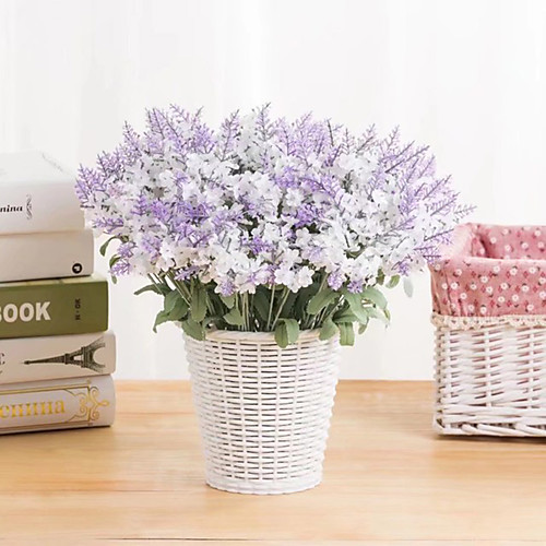 

10 Lavender Artificial Flower Plant Silk Flower Wedding Home Decoration 2 Sticks