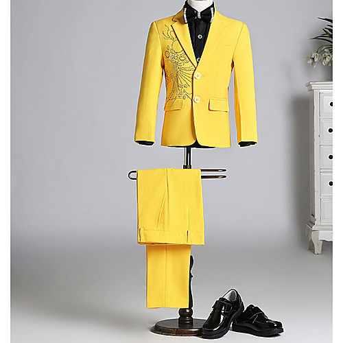 

Желтый нарцисс Полиэстер Детский праздничный костюм - 1 шт. Включает в себя Пальто / Жилетка / Рубашка
