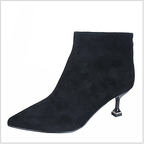 

Women's Boots Stiletto Heel Pointed Toe Suede Booties / Ankle Boots Winter Black / Coffee