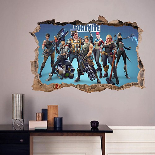 

Декоративные настенные наклейки Fortnite - плоские настенные наклейки / настенные наклейки в форме доски для спальни / кабинета / офиса
