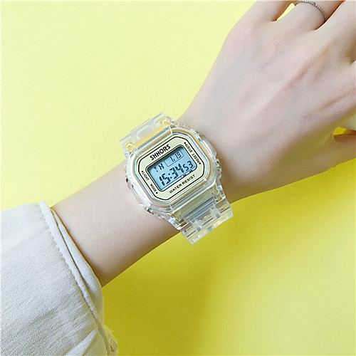 

Women's Digital Watch Outdoor New Arrival White Rubber Japanese Digital Black Rose Gold Gold Calendar / date / day Chronograph New Design 1 pc Digital Two Years Battery Life
