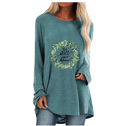 

Women's Daily T-shirt - Letter Black