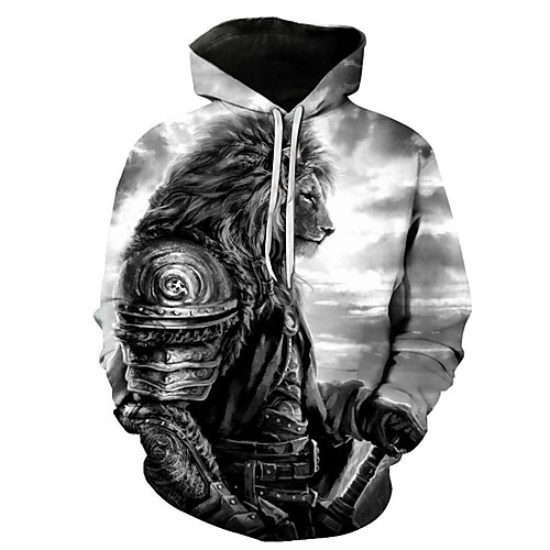 

Men's Casual / Basic Hoodie - 3D Dark Gray US32 / UK32 / EU40