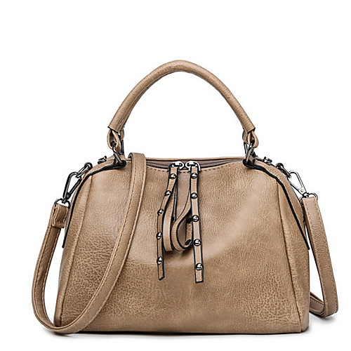 

Women's PU Top Handle Bag Solid Color Black / Brown / Red