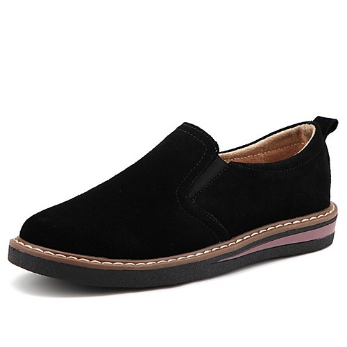 

Women's Flats Flat Heel Pointed Toe Suede Fall Black / Blue / Khaki