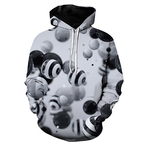 

Men's Casual / Street chic Hoodie - Geometric / Color Block / 3D Rainbow US32 / UK32 / EU40