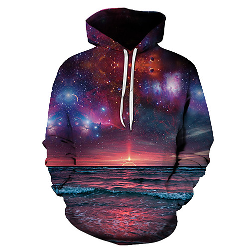 

Men's Casual / Basic Hoodie - 3D Purple US32 / UK32 / EU40