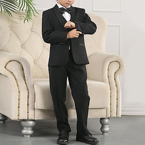 

Черный Полиэстер Детский праздничный костюм - 1 шт. Включает в себя Пальто / Жилетка / Брюки
