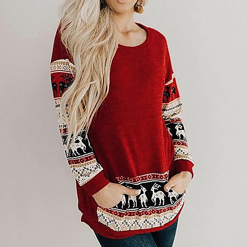 

Women's Daily T-shirt - Geometric Red