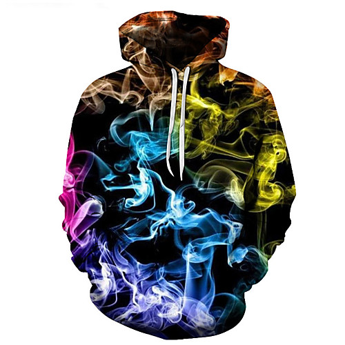 

Men's Casual / Basic Hoodie - 3D Rainbow US32 / UK32 / EU40