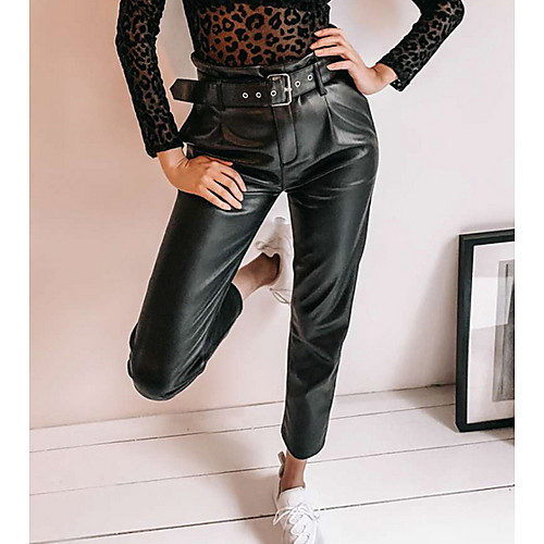 

Women's Street chic Chinos Pants - Solid Colored Black S M L