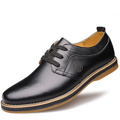 

Men's Formal Shoes Leather / Cowhide Spring & Summer / Fall & Winter Business / Casual Oxfords Breathable Black / Brown