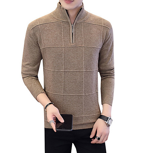 

Men's Solid Colored Long Sleeve Pullover Sweater Jumper, V Neck Black / Wine / Camel US32 / UK32 / EU40 / US34 / UK34 / EU42