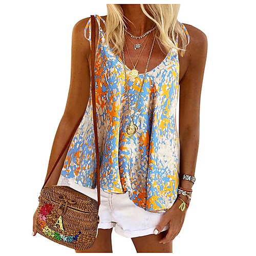

Women's Daily Tank Top - Geometric Light Blue