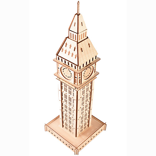 

3D Puzzle Wooden Puzzle Big Ben Simulation Hand-made Wooden 62 pcs Kid's Adults' All Toy Gift