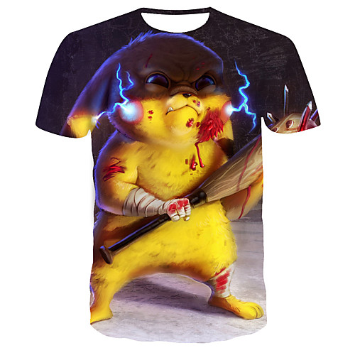 

Men's Daily T-shirt - 3D Print Yellow