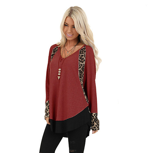 

Women's Daily T-shirt - Leopard Black
