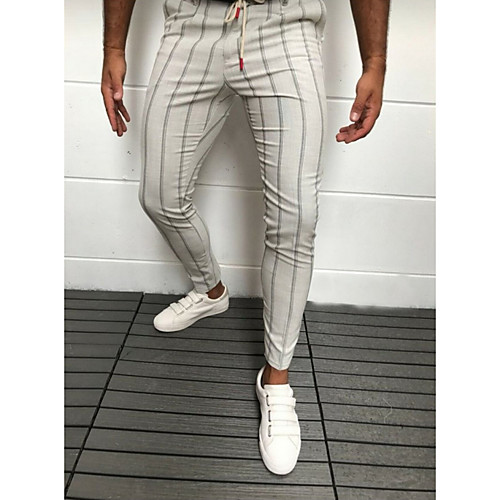 

Men's Basic Chinos Pants - Solid Colored Drawstring High Waist White Light gray Dark Gray US34 / UK34 / EU42 US36 / UK36 / EU44 US38 / UK38 / EU46
