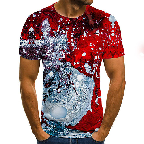 

Men's Daily T-shirt - 3D Print Red