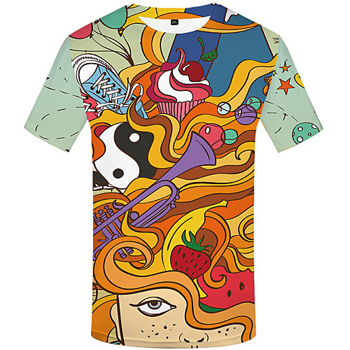 

Men's Daily T-shirt - 3D Rainbow
