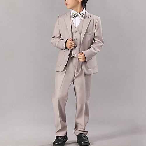 

Gray Polyester Ring Bearer Suit - 1 Piece Includes Coat / Vest / Pants