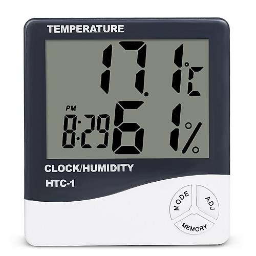 

жк-цифровой измеритель температуры и влажности дома крытый гигрометр термометр метеостанция с часами