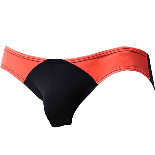

Men's Basic Briefs Underwear - Normal Low Waist Black White Orange M L XL