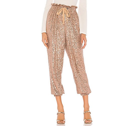 

Women's Sexy Party Evening Chinos Pants - Solid Colored Gold S M L
