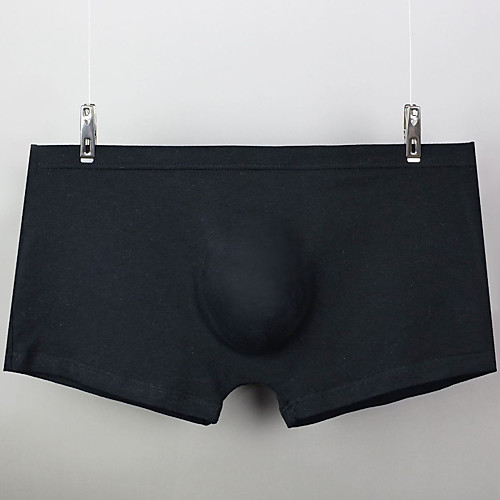 

Men's Basic Boxers Underwear - Normal Low Waist Black White Blue M L XL