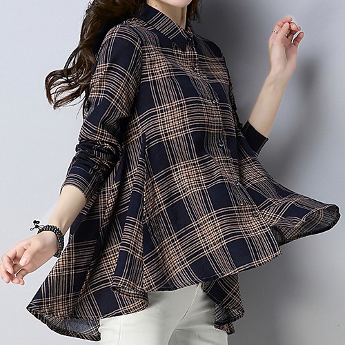 

Women's Daily Shirt - Plaid Red