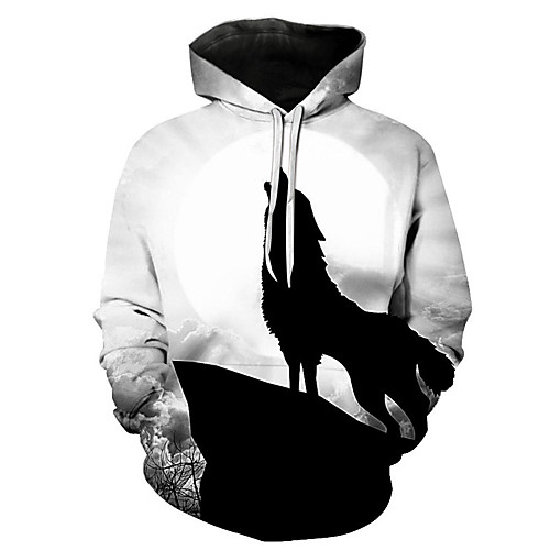 

Men's Casual Hoodie - 3D White US32 / UK32 / EU40