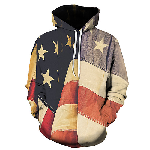 

Men's Casual / Basic Hoodie - 3D Khaki US32 / UK32 / EU40