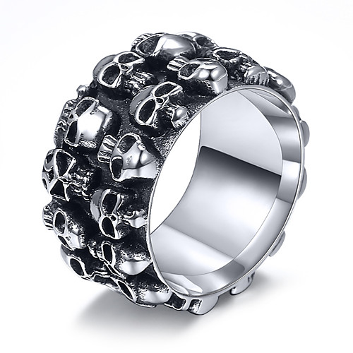 

Couple's Band Ring 1pc Silver Alloy Geometric Punk Trendy Daily Jewelry Geometrical Hope Cool