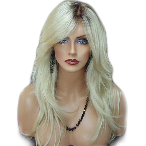 

Synthetic Wig Straight Wavy Kardashian Middle Part Side Part Wig Blonde Long Light Blonde Synthetic Hair 26inch Women's Adjustable Heat Resistant Classic Blonde / Ombre Hair / Natural Hairline