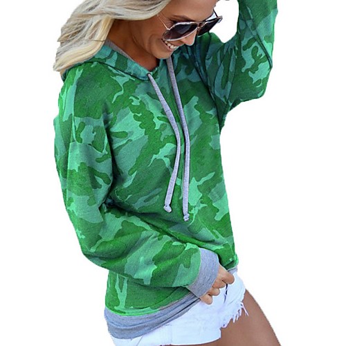 

Women's Casual Hoodie - Camo / Camouflage Green S