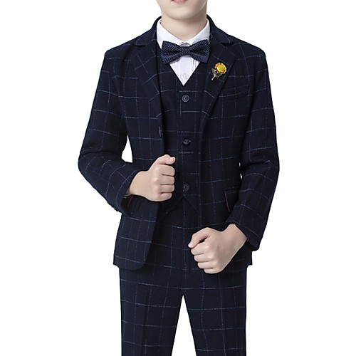 

Темно-синий Полиэстер Детский праздничный костюм - 1 шт. Включает в себя Пальто / Жилетка / Рубашка