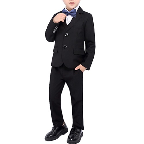 

Черный / Бордовый / Темно-синий Полиэстер Детский праздничный костюм - 1 шт. Включает в себя Пальто / Жилетка / Брюки