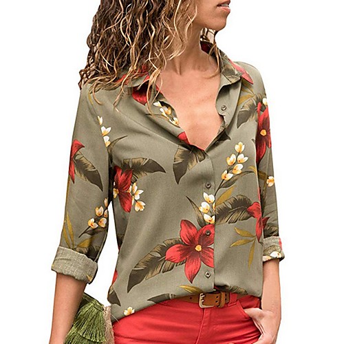 

Women's Daily Shirt - Floral Light Blue