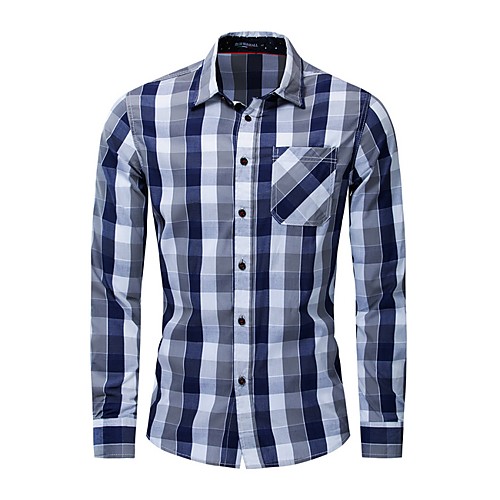 

Men's Daily Shirt - Plaid Blue