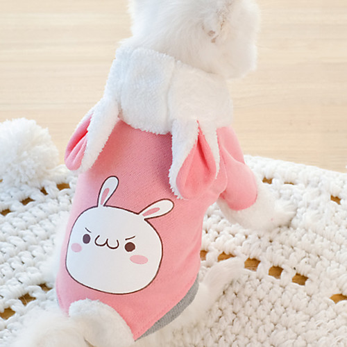 фото Собаки плащи комбинезоны rabbit зима одежда для собак розовый костюм фланель кролик косплей xs s m l xl xxl lightinthebox