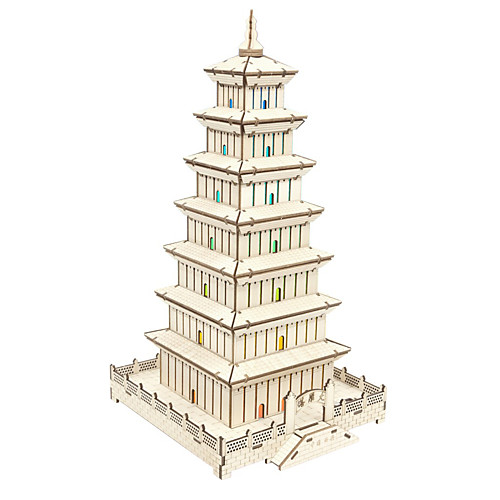 

3D пазлы Деревянные пазлы Башня Китайская архитектура моделирование Ручная работа деревянный 132 pcs Детские Взрослые Все Игрушки Подарок