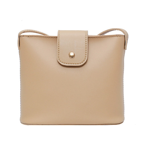 

Women's Polyester / PU Crossbody Bag Solid Color Black / Brown / Khaki