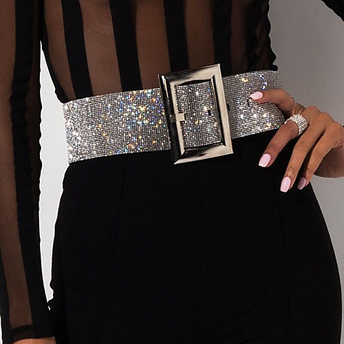 

Women's Body Jewelry 115 cm Waist Chain Black / Gold / Silver Luxury / Classic / Trendy Rhinestone / Alloy Costume Jewelry For Gift / Daily / Carnival Summer