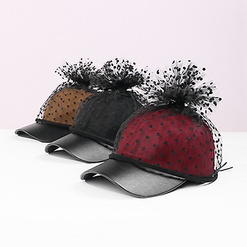 

Wool Fascinators / Hats with Lace 1 pc Daily Wear / Bar Headpiece