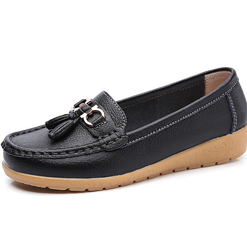 

Women's Flats Flat Heel Round Toe PU Winter Black / Red / Blue